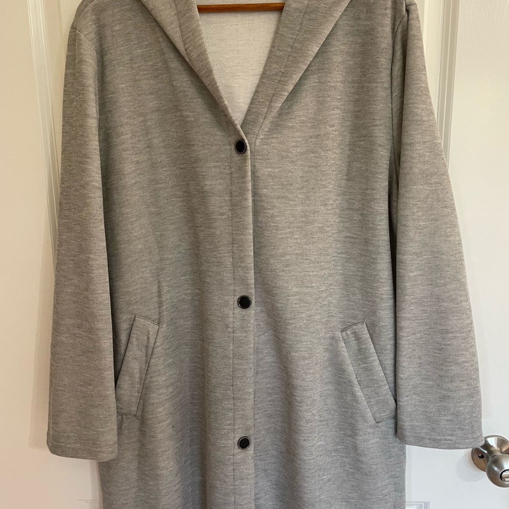 Gray Hooded Coat